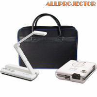 Документ камера Elmo POG Wireless Bundle: MO-1w Wireless Visual Presenter with VPR-2 Wireless Receiver, BOXi MP-350 Projector, Soft Case